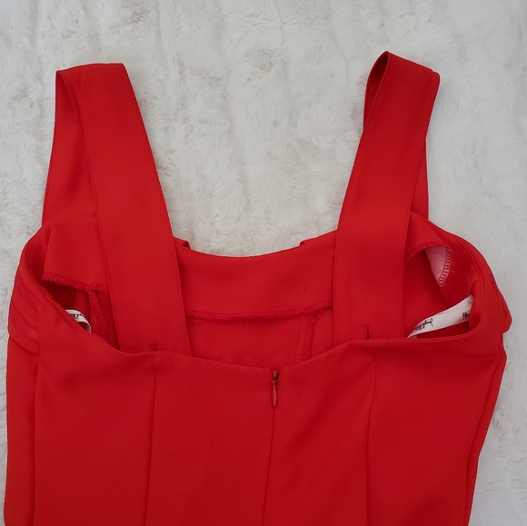 Vintage 1980s Wide Leg Red Jumpsuit - Picture 8 of 10
